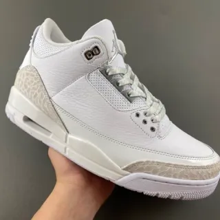 Air Jordan 3 White Elephant Print Basketball Shoes