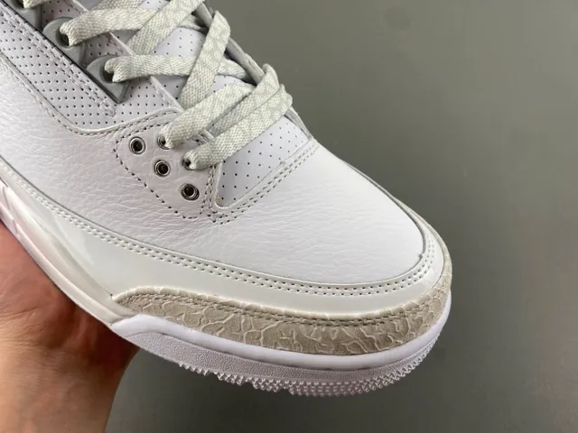 Air Jordan 3 White Elephant Print Basketball Shoes 2