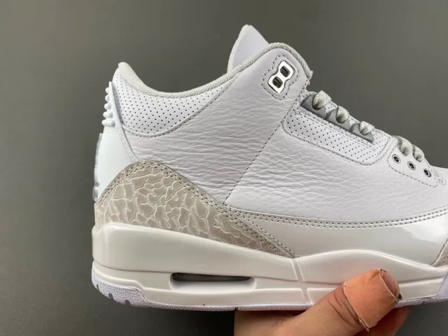 Air Jordan 3 White Elephant Print Basketball Shoes 3