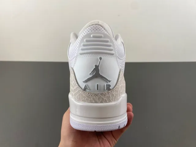 Air Jordan 3 White Elephant Print Basketball Shoes 4