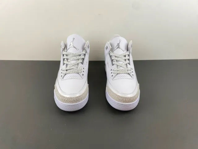 Air Jordan 3 White Elephant Print Basketball Shoes 11