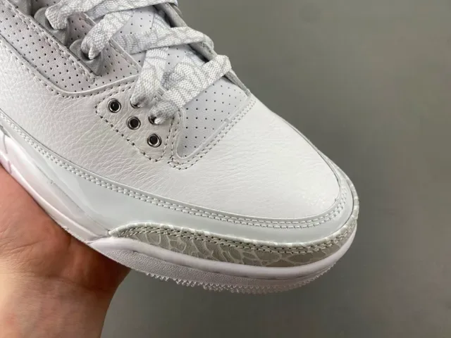 Air Jordan 3 Tênis de Basquete com Estampa de Elefante Branco 2