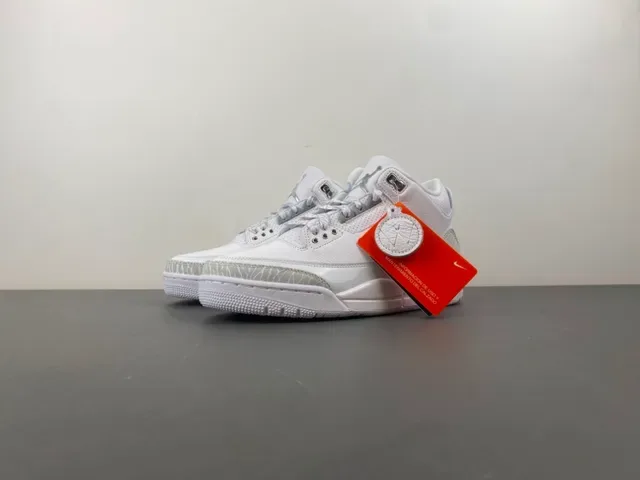 Air Jordan 3 Tênis de Basquete com Estampa de Elefante Branco 10
