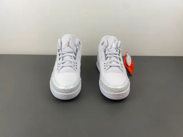 Air Jordan 3 Tênis de Basquete com Estampa de Elefante Branco 11