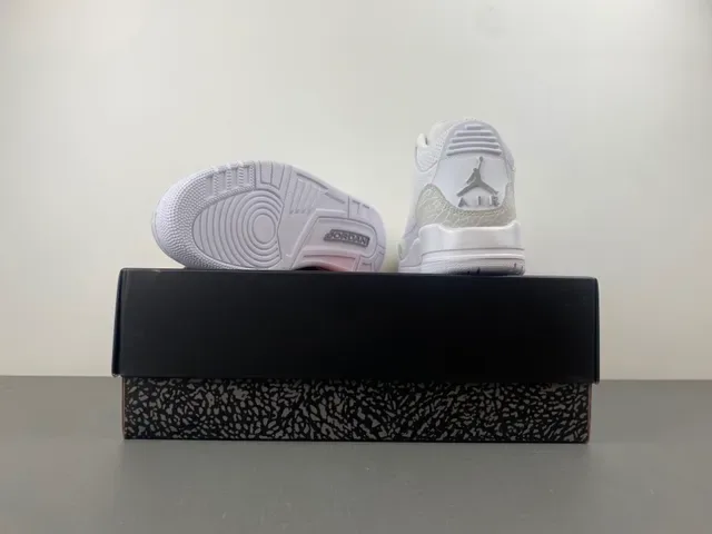 Air Jordan 3 Tênis de Basquete com Estampa de Elefante Branco 16