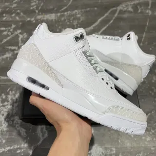 Air Jordan 3 Tênis de Basquete com Estampa de Elefante Branco