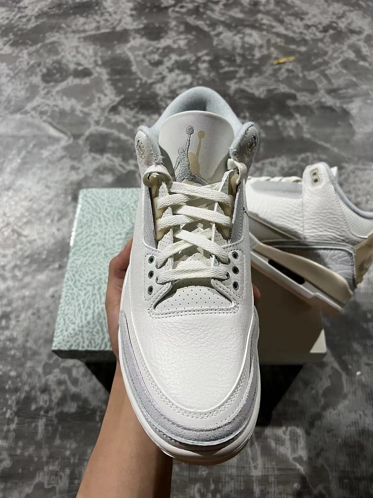 Air Jordan 3 White Elephant Print Basketball Shoes 3