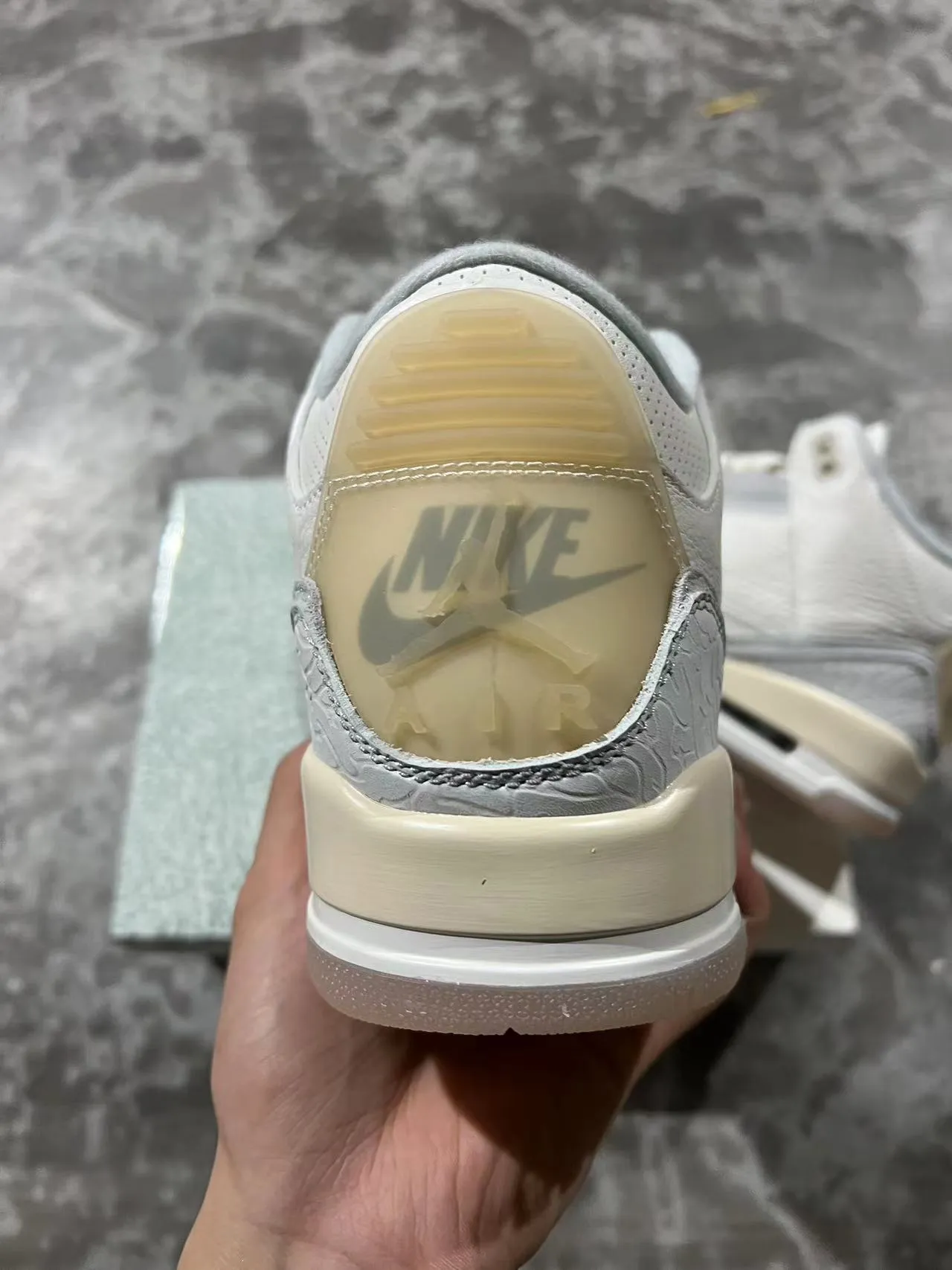 Air Jordan 3 White Elephant Print Basketball Shoes 8