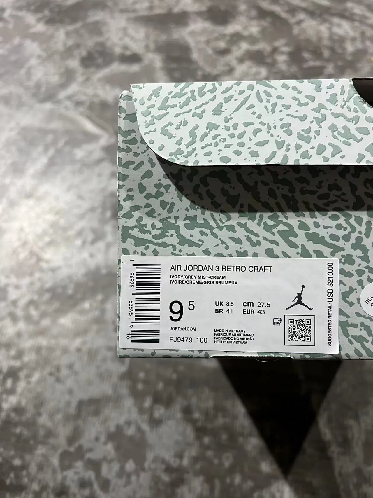 Air Jordan 3 White Elephant Print Basketball Shoes 10