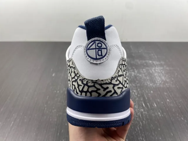 Air Jordan 3 White Navy Elephant Print Basketball Shoes 8