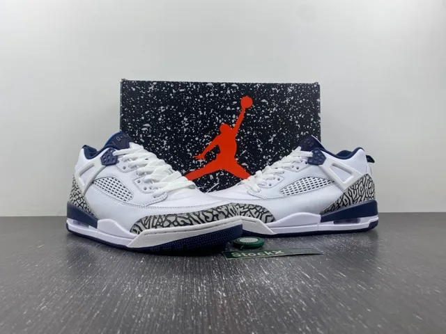 Air Jordan 3 White Navy Elephant Print Basketball Shoes 13
