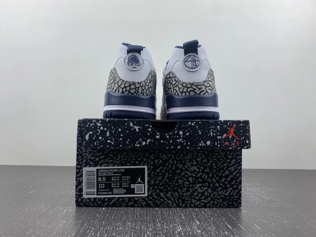 Air Jordan 3 White Navy Elephant Print Basketball Shoes 17
