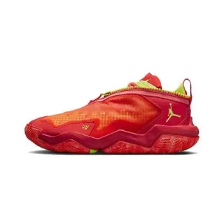 Air Jordan 37 Low Red and Neon Yellow Basketball Shoes