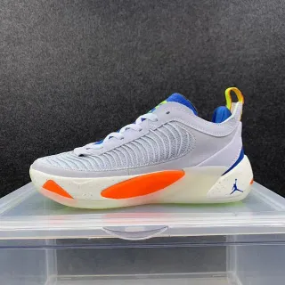 Air Jordan 37 White Blue Orange Basketball Shoes