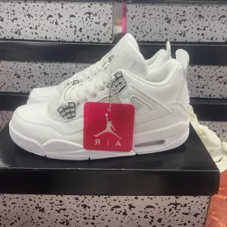 Air Jordan 4 全白金属鞋带锁篮球鞋