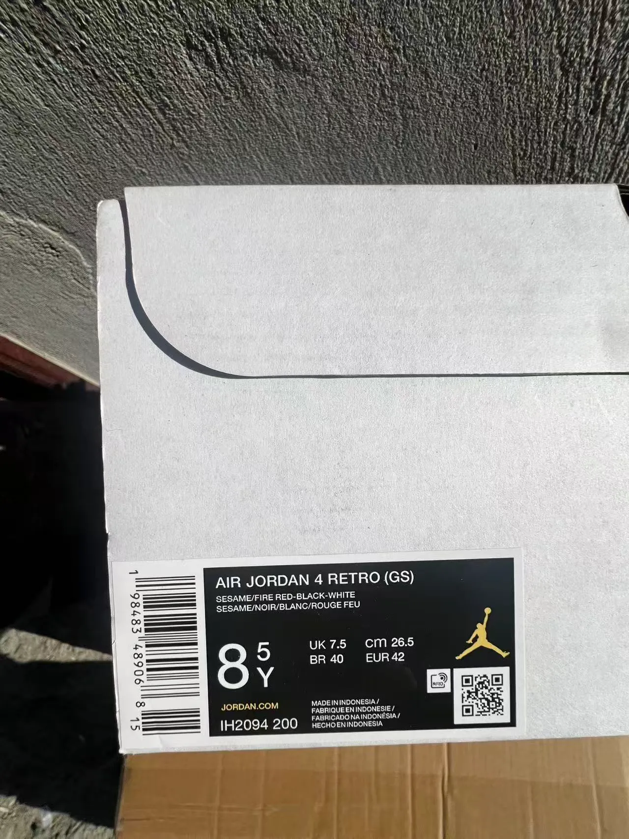 Air Jordan 4 Beige Black Red Basketball Shoes 10