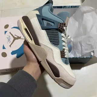 Air Jordan 4 Beige Blue Brown 篮球鞋