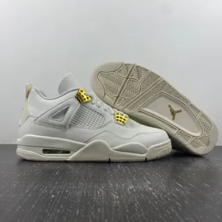 Air Jordan 4 米金配色低帮鞋型模压塑料鞋眼休闲运动鞋