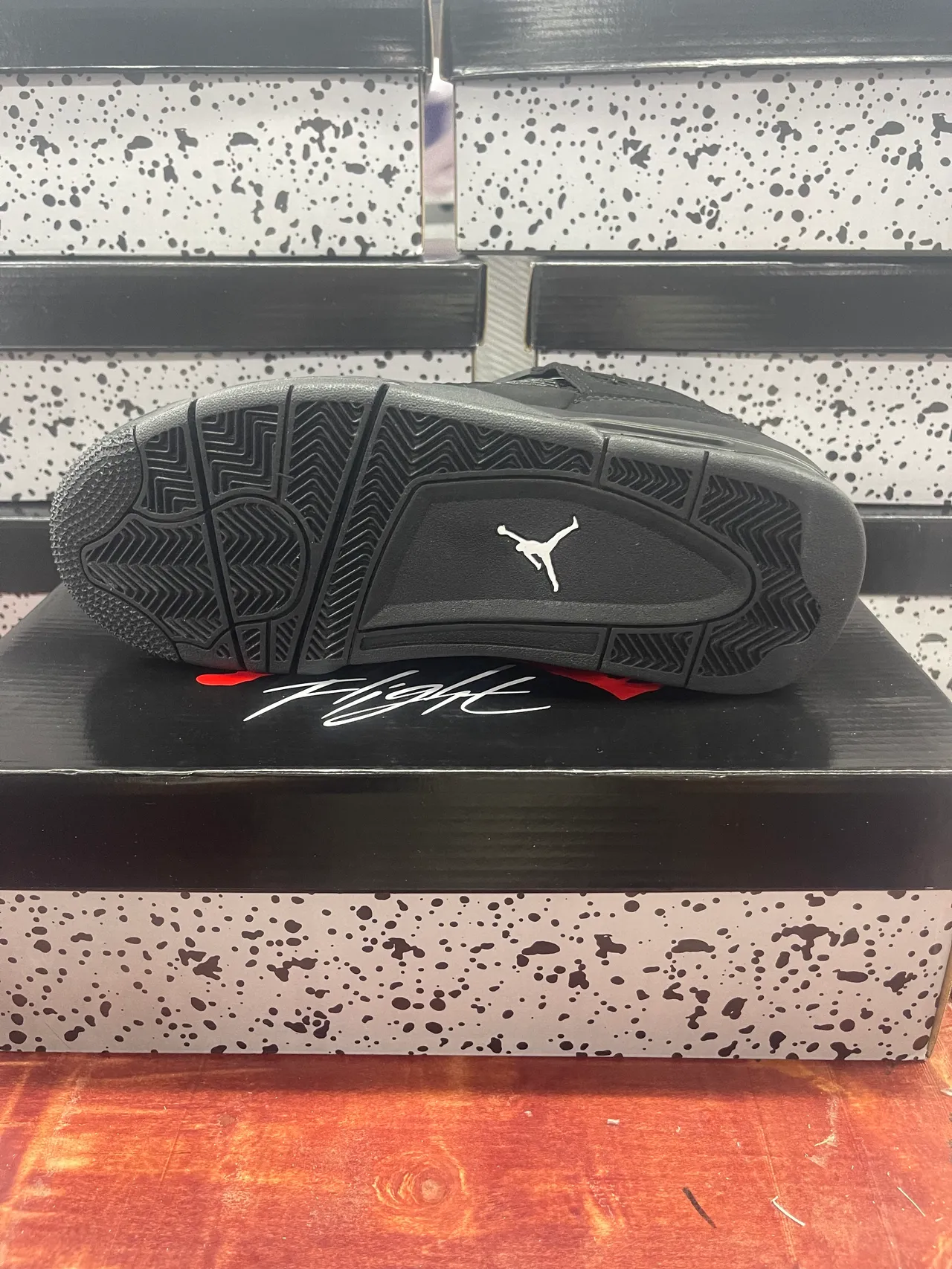 Air Jordan 4 Black Basketball Shoes 3