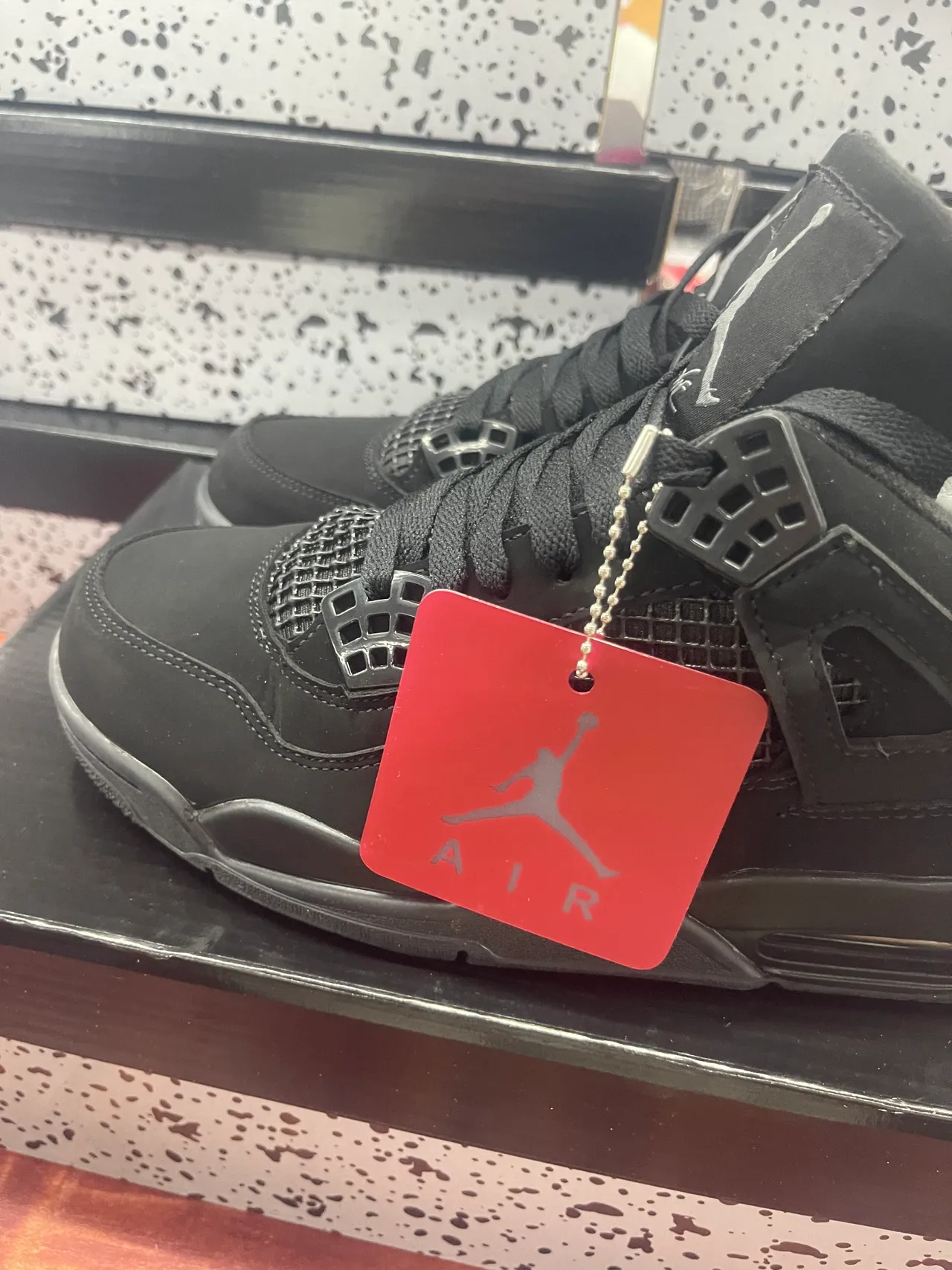 Air Jordan 4 Black Basketball Shoes 4