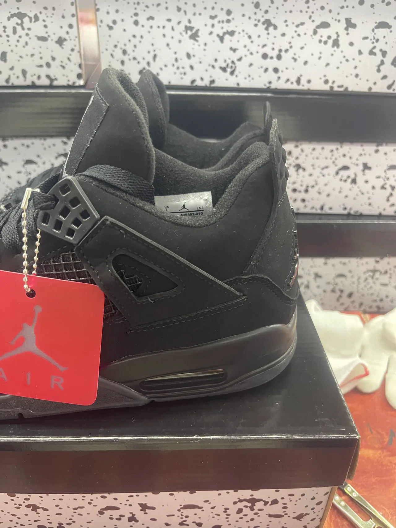 Air Jordan 4 Black Basketball Shoes 5