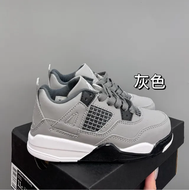 Air Jordan 4 Black Gray Basketball Shoes 11