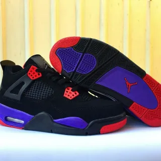 Air Jordan 4 Black Red Purple Basketball Shoes
