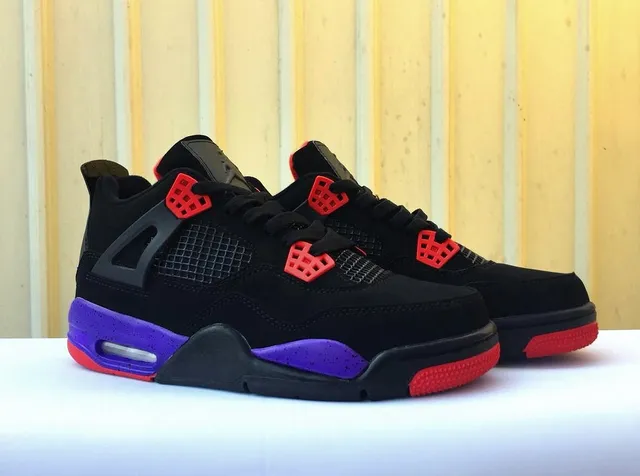 Tênis de basquete Air Jordan 4 preto vermelho roxo 2