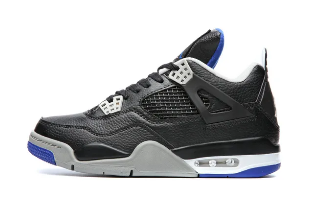 Air Jordan 4 Black Royal Blue Basketball Shoes 2