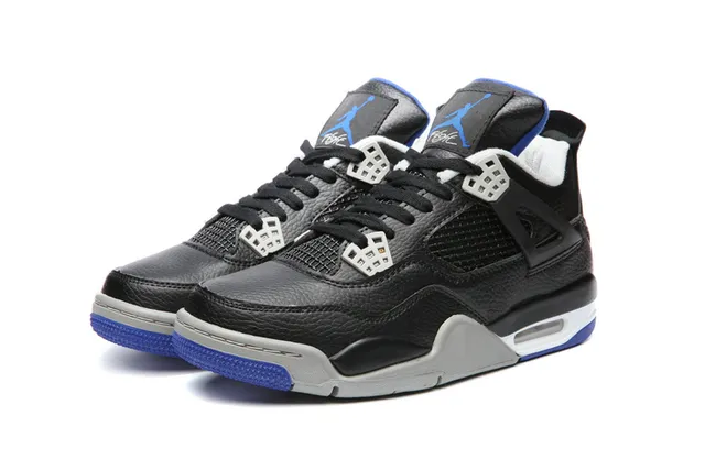 Air Jordan 4 Black Royal Blue Basketball Shoes 3
