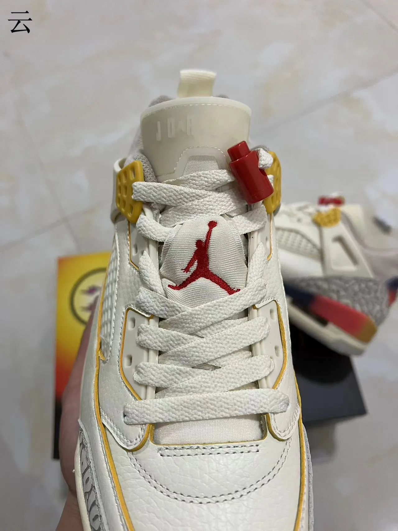 Air Jordan 4 Elephant Print Gradient Heel Basketball Shoes 4