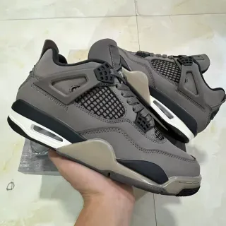Air Jordan 4 Gray Black White Basketball Shoes