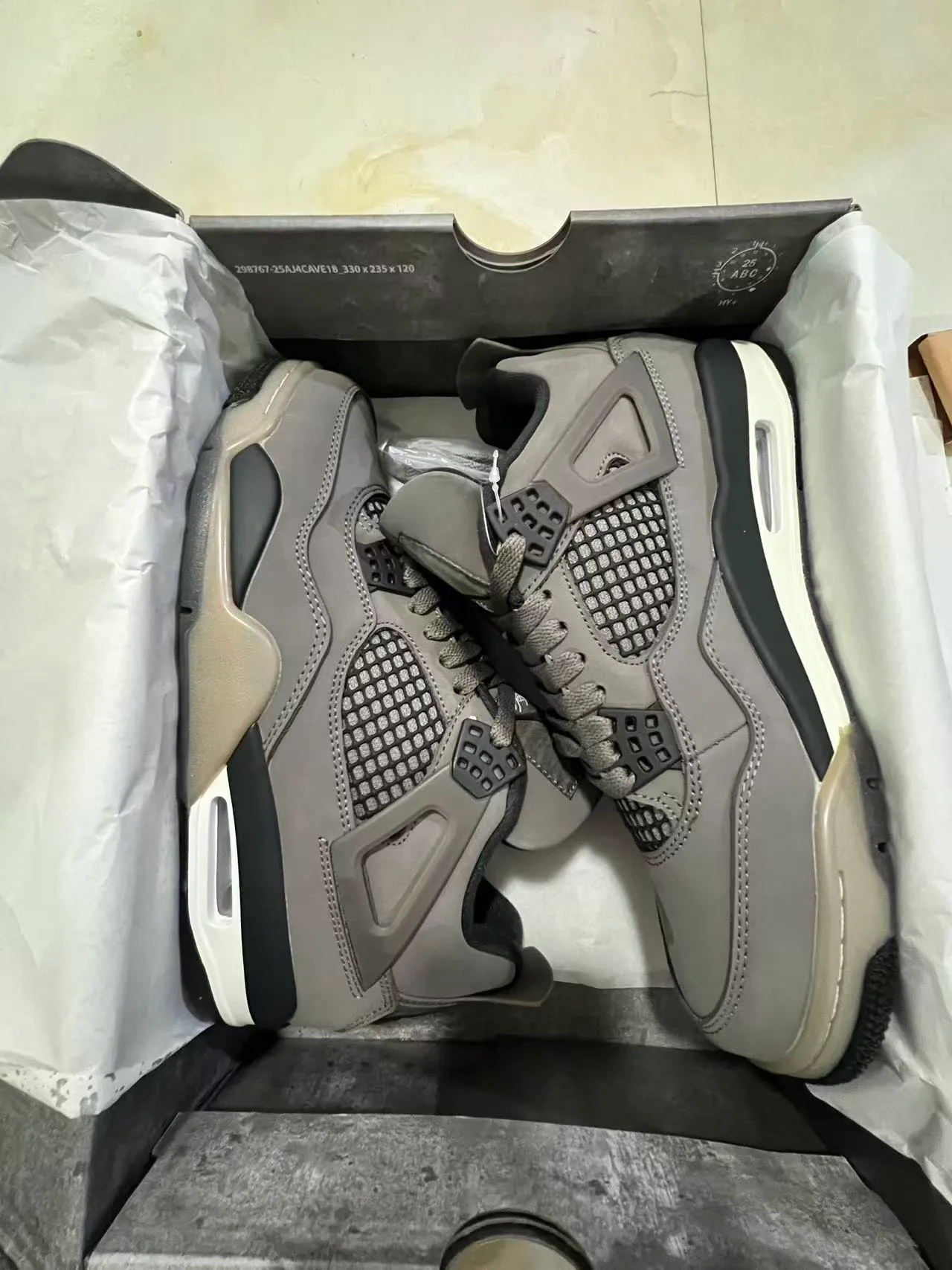 Air Jordan 4 Gray Black White Basketball Shoes 9