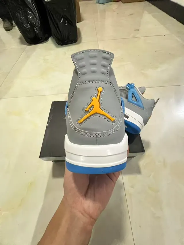 Air Jordan 4 Gray Blue White Basketball Shoes 8