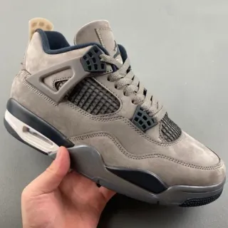 Air Jordan 4 Gray Suede Basketball Shoes