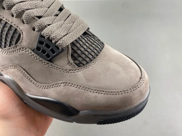 Air Jordan 4 Gray Suede Basketball Shoes 2