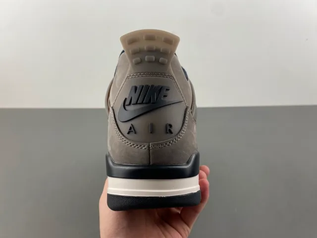 Air Jordan 4 Gray Suede Basketball Shoes 4