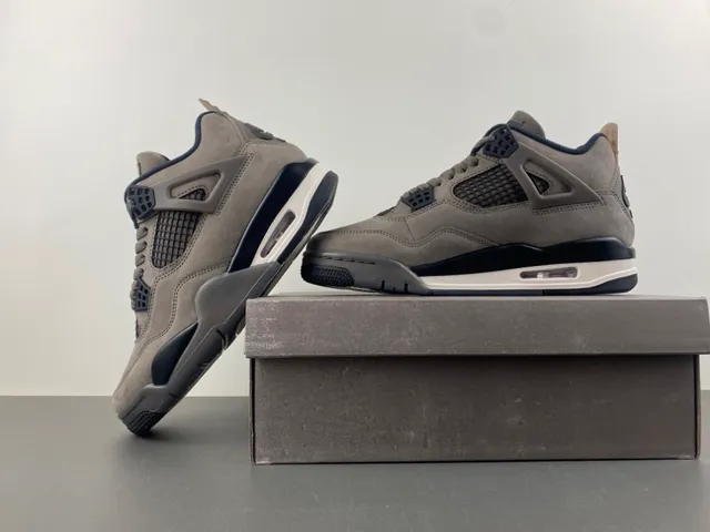 Air Jordan 4 Gray Suede Basketball Shoes 14