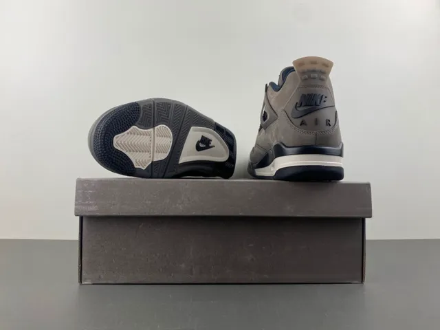Air Jordan 4 Gray Suede Basketball Shoes 16