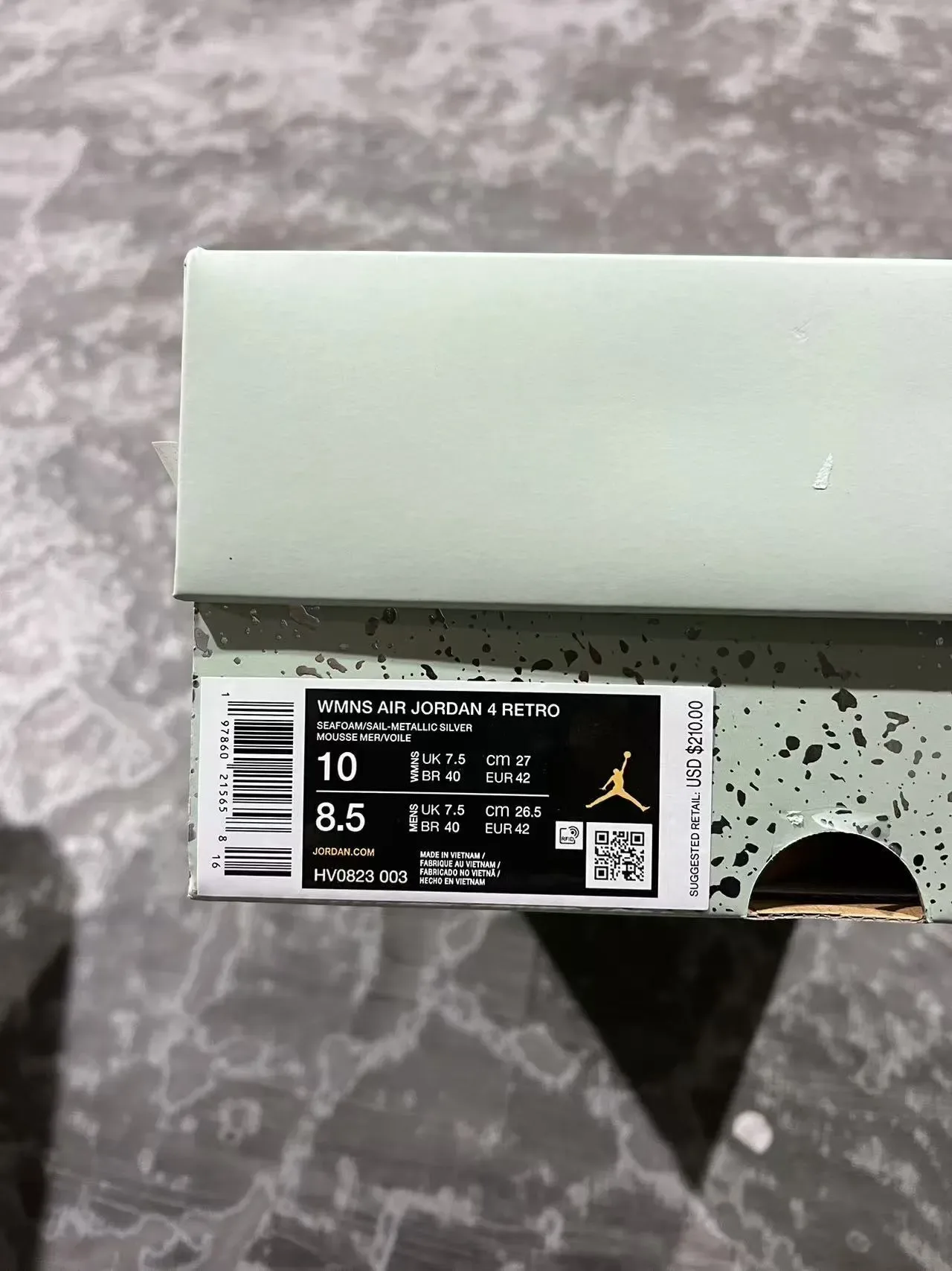 Air Jordan 4 Chaussures de Basketball Vert Menthe Blanc 10