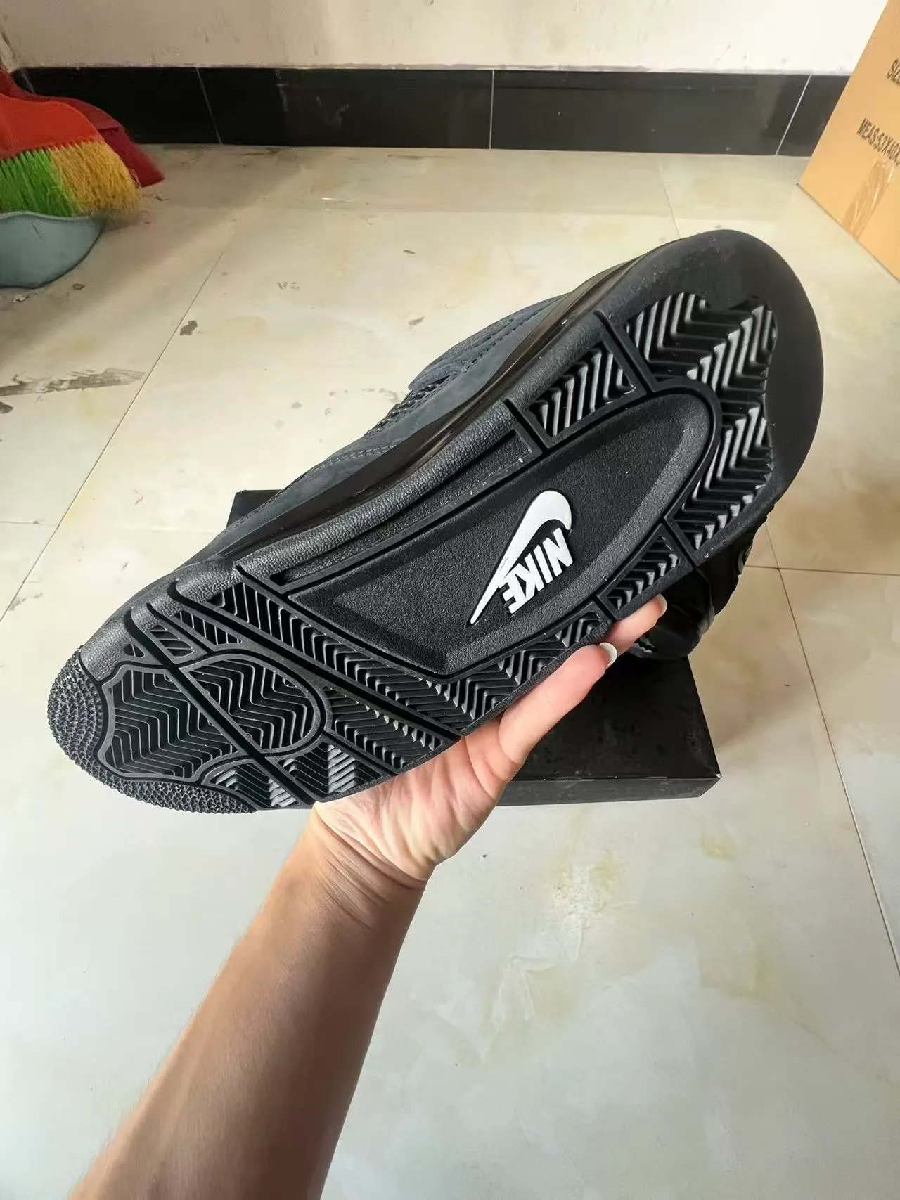 Air Jordan 4 Monochrome Black Basketball Shoes 6