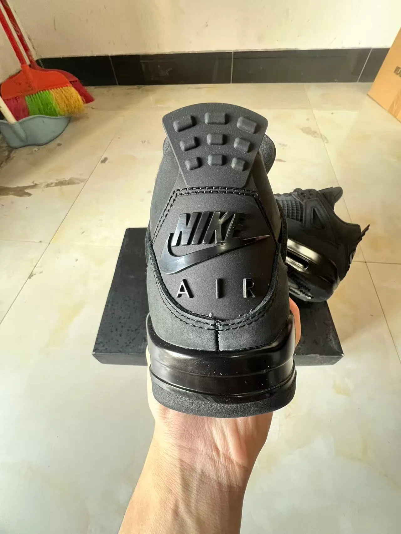 Air Jordan 4 Monochrome Black Basketball Shoes 8