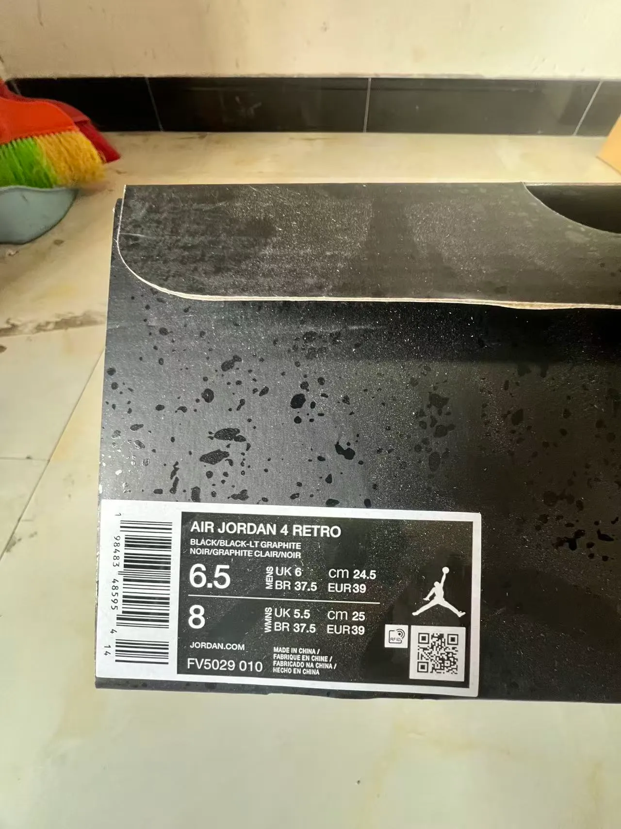 Air Jordan 4 Monochrome Black Basketball Shoes 10