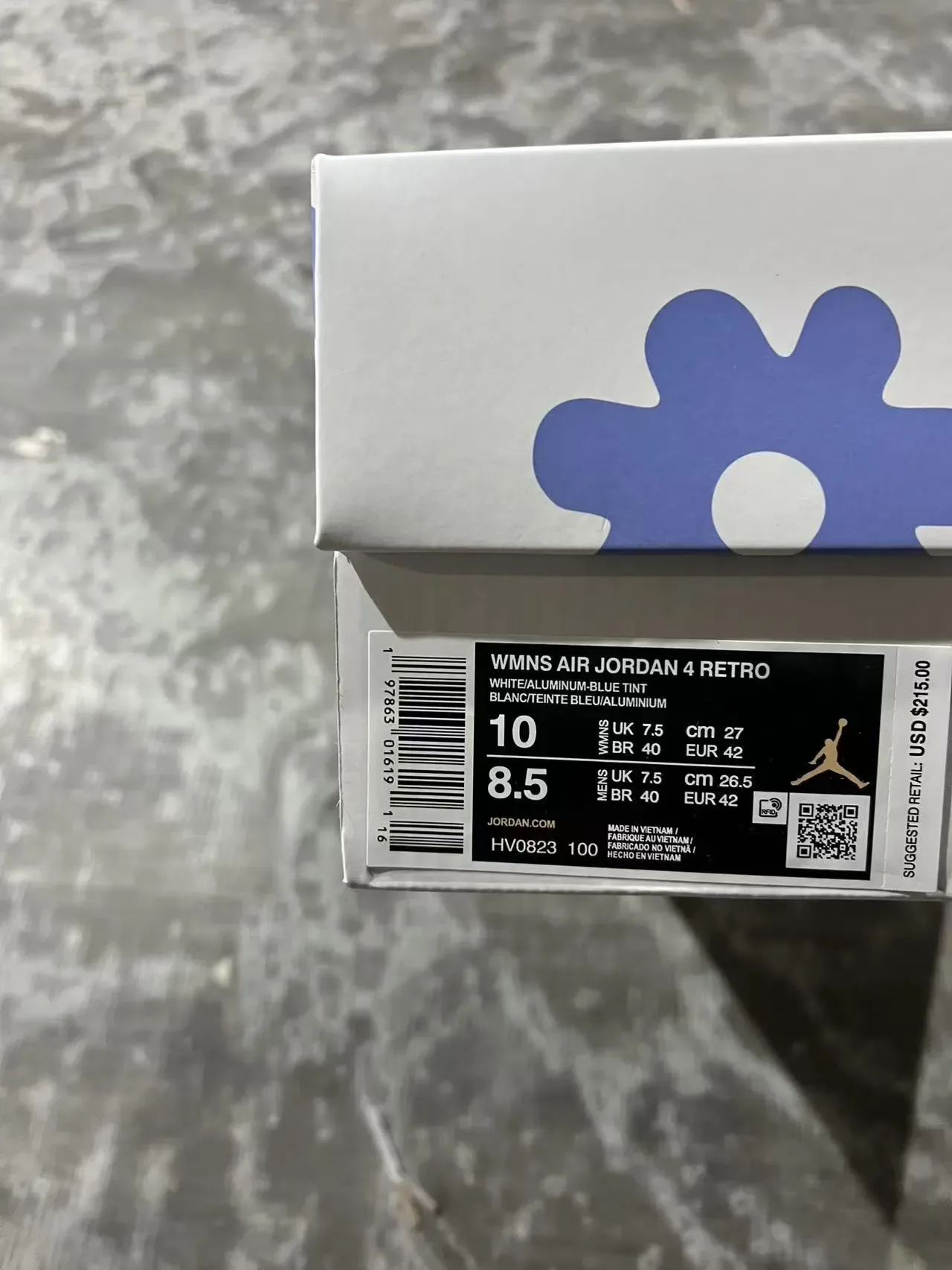 Air Jordan 4 Off-White Pale Blue Tênis de Basquete 10