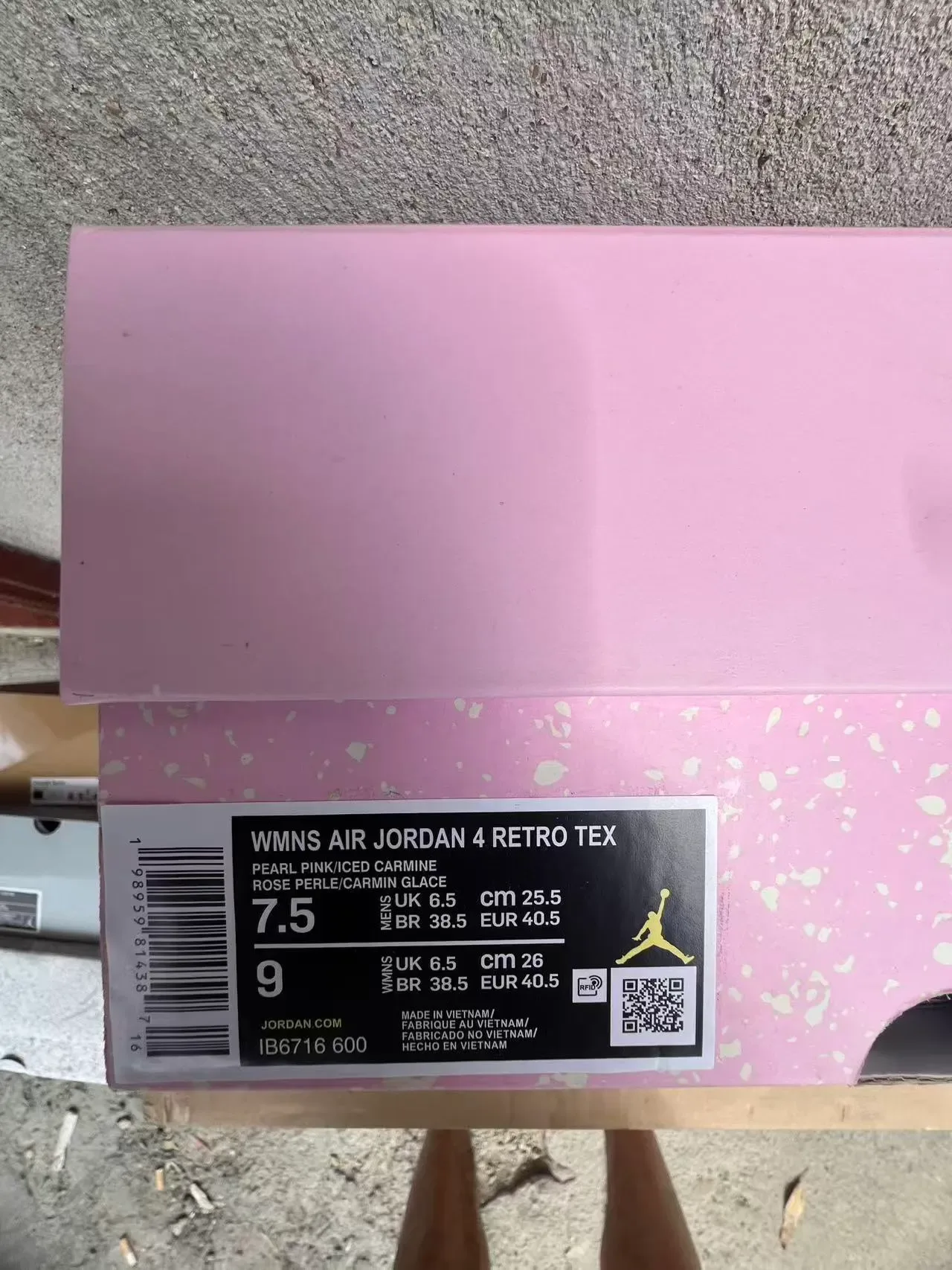 Air Jordan 4 Tênis de Basquete de Cano Alto em Suede e Textil Rosa 10