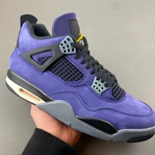 Air Jordan 4 Purple Suede Basketball Shoes