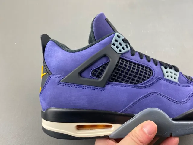 Air Jordan 4 Purple Suede Basketball Shoes 3