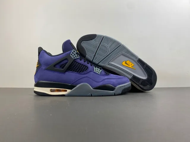 Air Jordan 4 Purple Suede Basketball Shoes 12