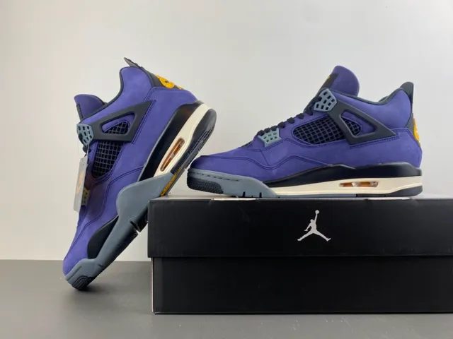 Air Jordan 4 Purple Suede Basketball Shoes 14