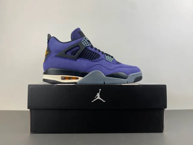 Air Jordan 4 Purple Suede Basketball Shoes 15